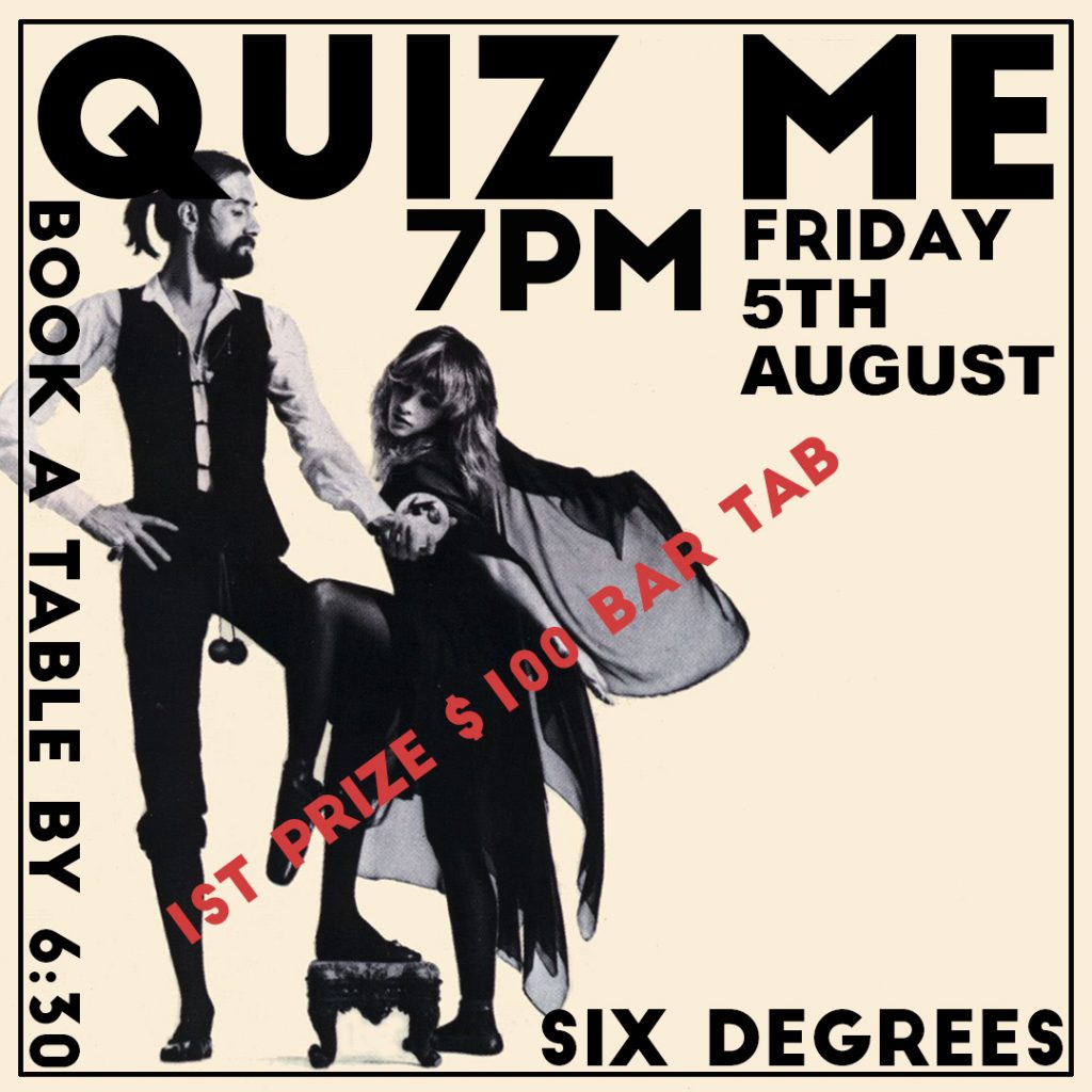 QUIZ NIGHT AUGUST 5