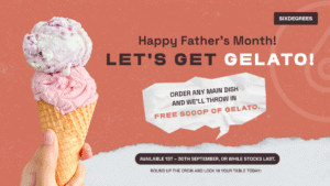 Father’s Day Specials Albany free gelato at Six Degrees