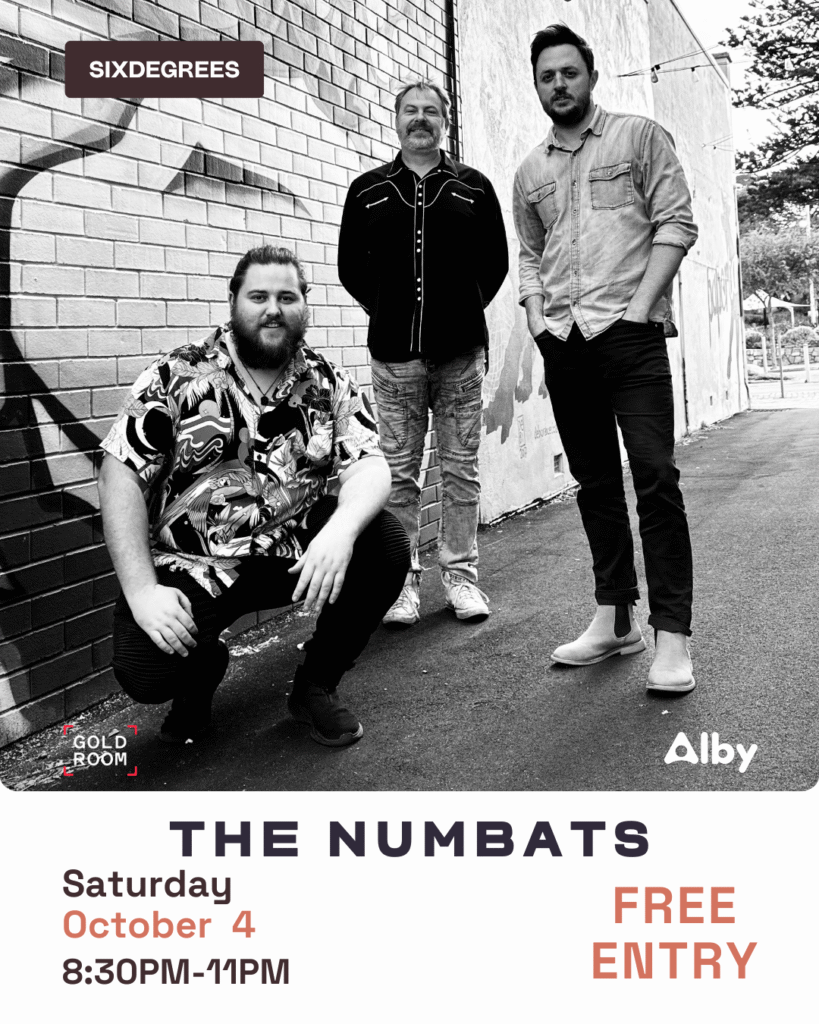 The Numbats live music in Albany at Six Degrees Goldroom