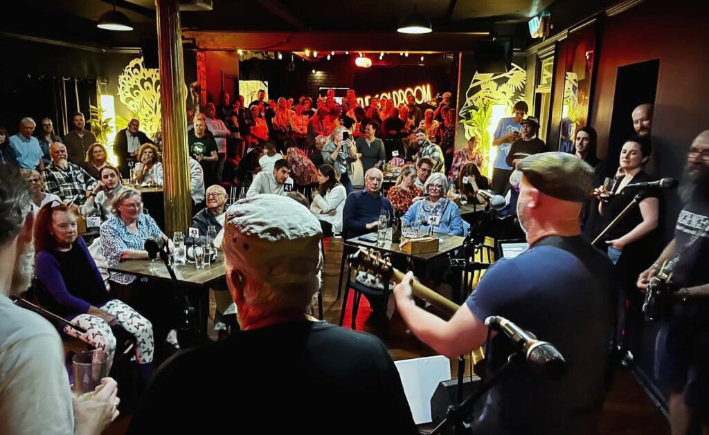 The Albany Shantymen performing live during Albany music nights at Six Degrees Albany