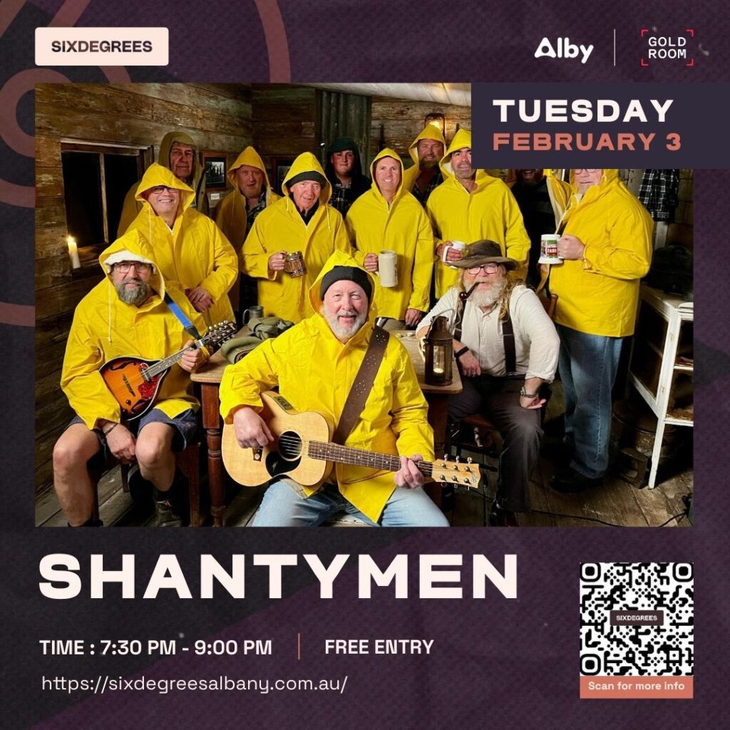 Live music Albany shanty night with The Albany Shantymen at Six Degrees