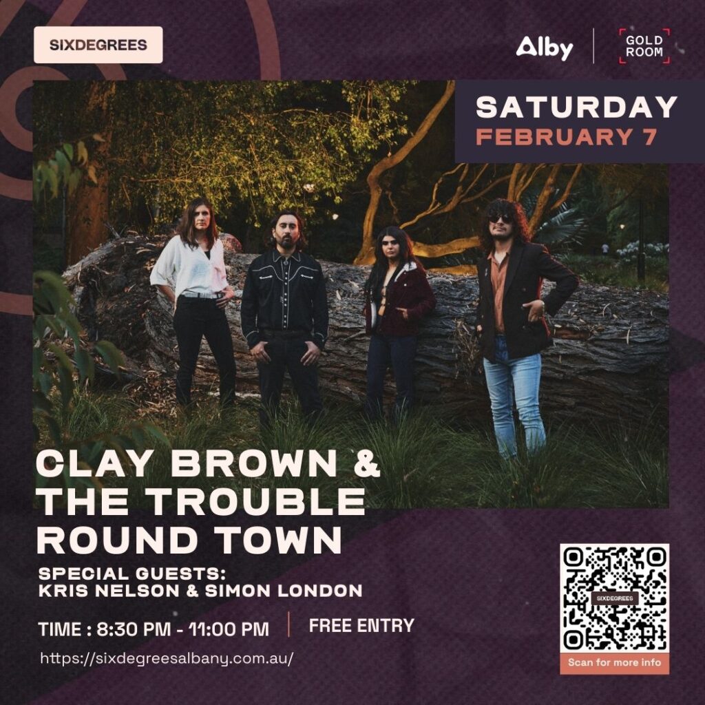 Things to do in Albany with Clay Brown & the Trouble Round Town live at Six Degrees Albany