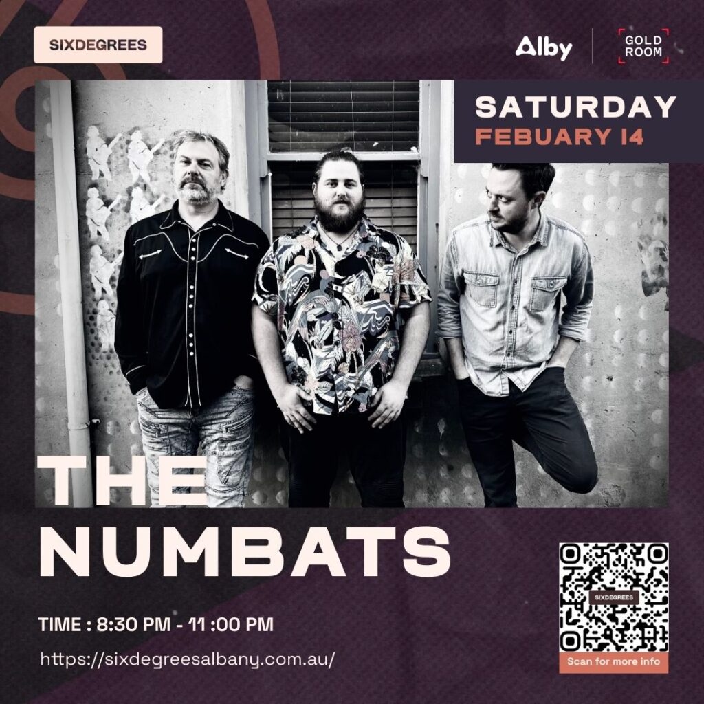 Valentine’s Day activities – party night with The Numbats at Six Degrees Albany