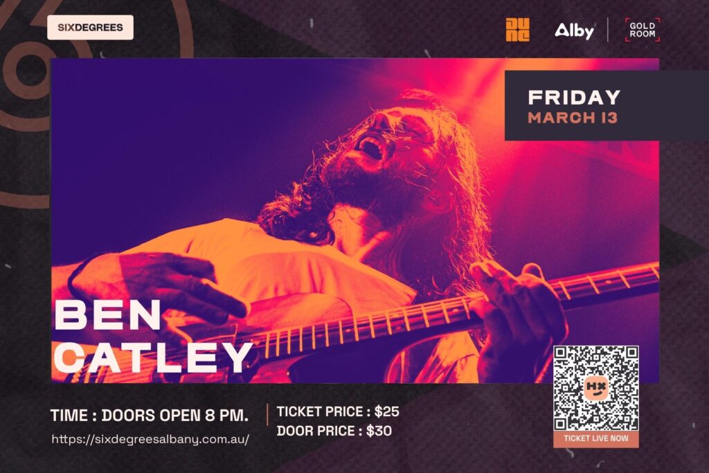 Ben Catley before Bluesfest Byron Bay appearance