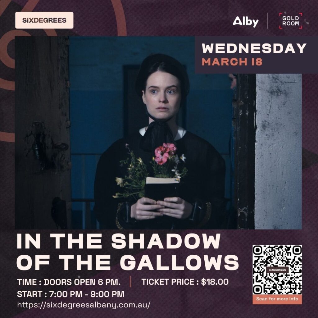 alt="In the Shadow of the Gallows film poster at Pub Cinema Albany"