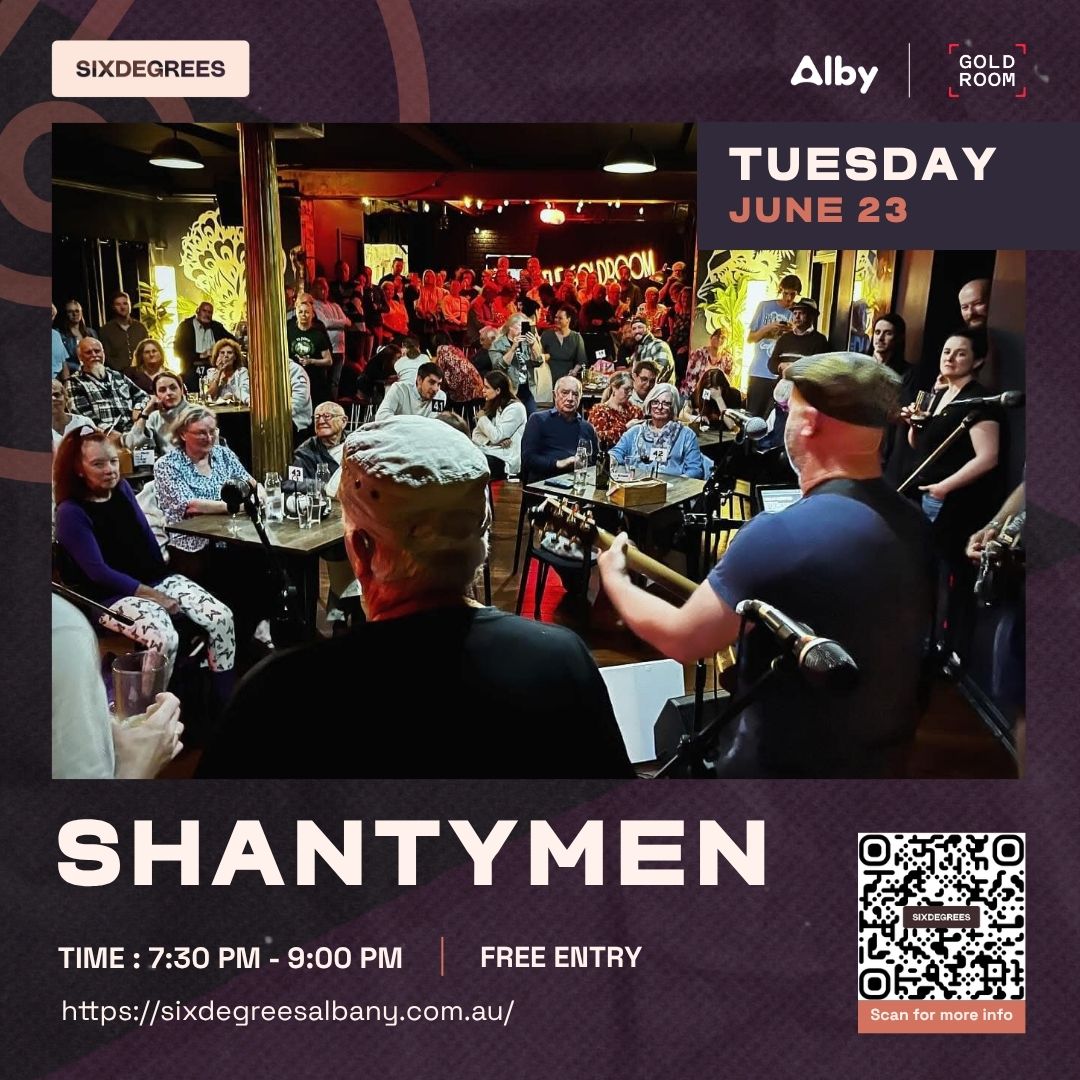 Albany maritime folk music with Shantymen at Six Degrees Goldroom