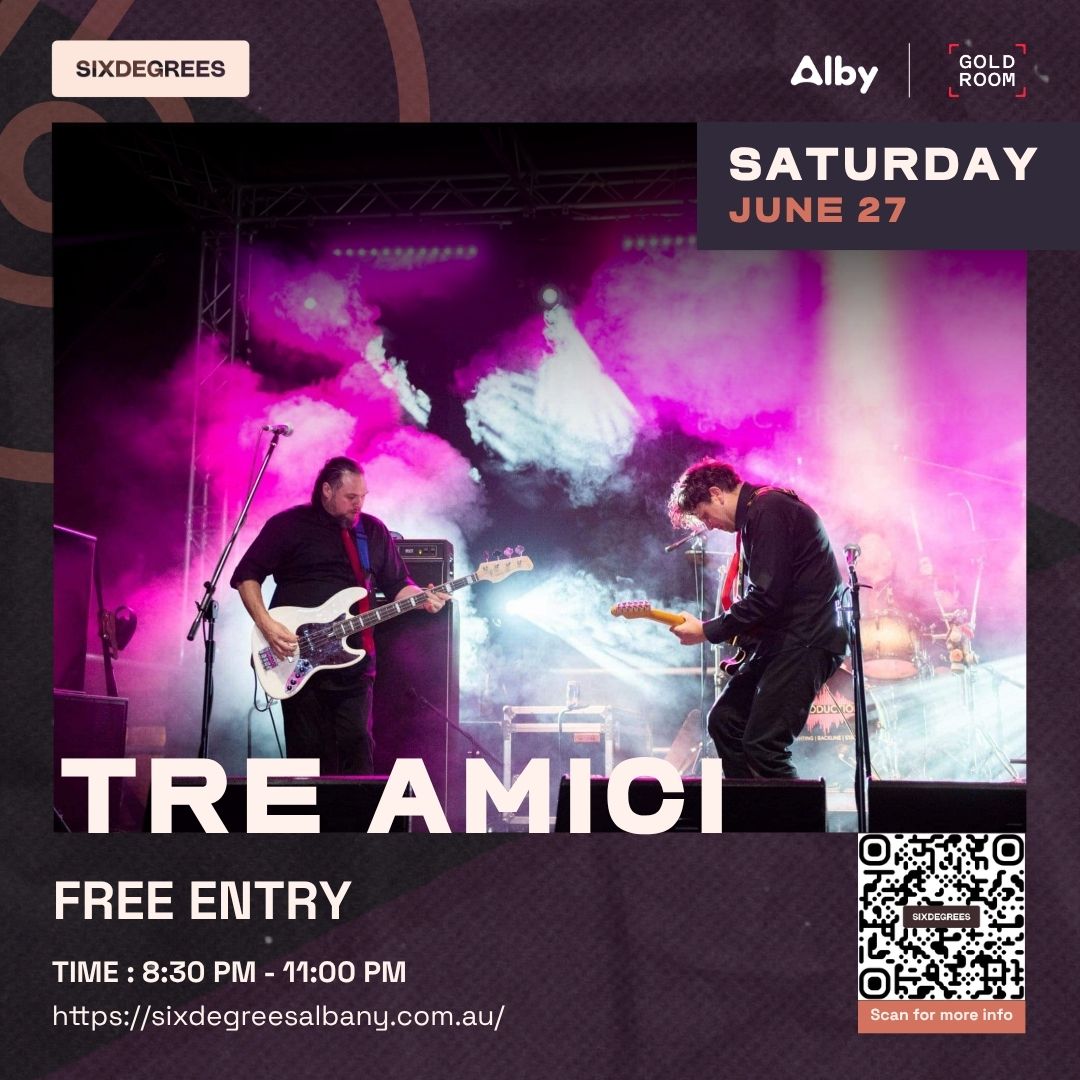 Albany cover band night with Tre Amici at Six Degrees Goldroom