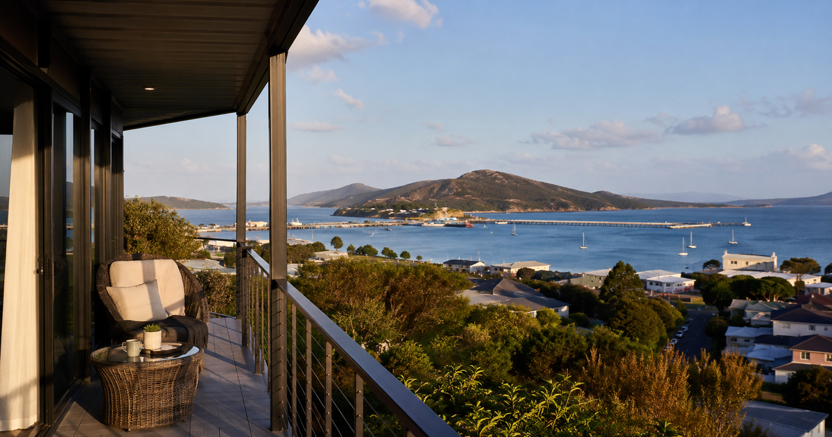Albany accommodation balcony overlooking Princess Royal Harbour