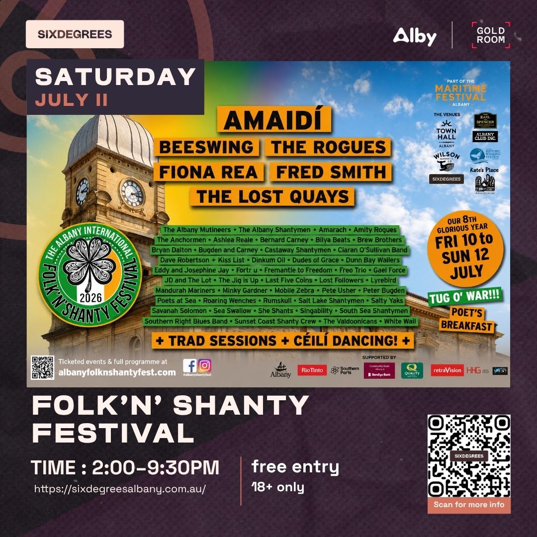 Albany Saturday folk music at Six Degrees Goldroom