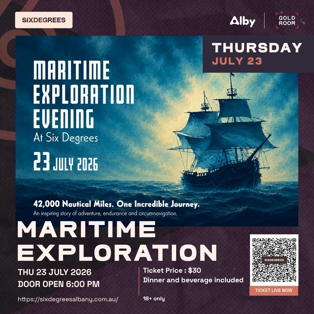 Albany maritime dinner event with Nicola Edwards at Six Degrees