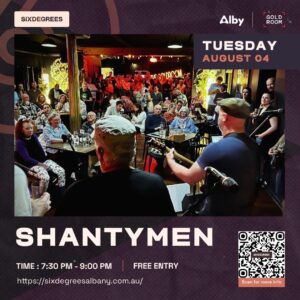 Albany Folk Singalong Night: Amazing Shantymen 4 Aug