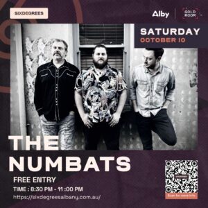 Albany Saturday Band Night: Amazing Numbats 10 Oct